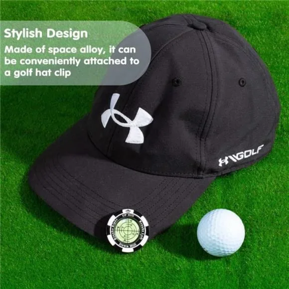 Golf Hat Clip Ball Marker with High Precision Green Reading Aid For Men - Picture 2 of 8